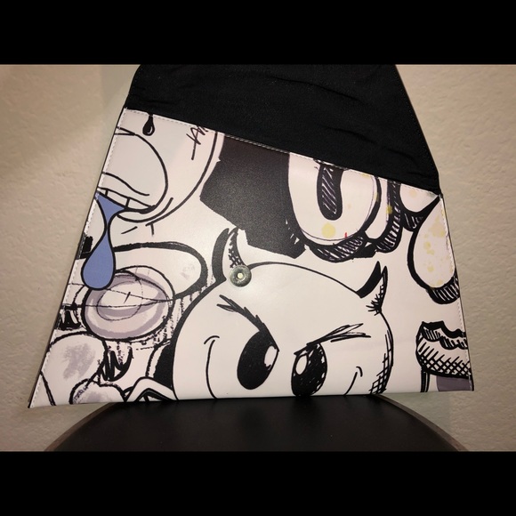 Asos Asymmetrical Graffiti-Style Envelope Clutch - Picture 8 of 16